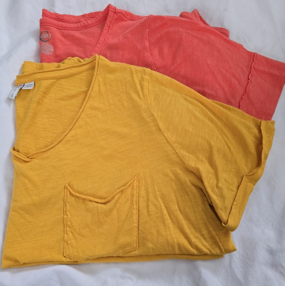 Cato, 22/24, coral and mustard